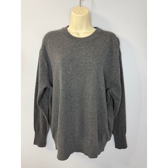 J. Crew Cashmere Relaxed Crew Neck Sweater Casual Wardrobe Grey Women's S - Picture 2 of 13